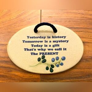 Motivational Stoneware Plaque